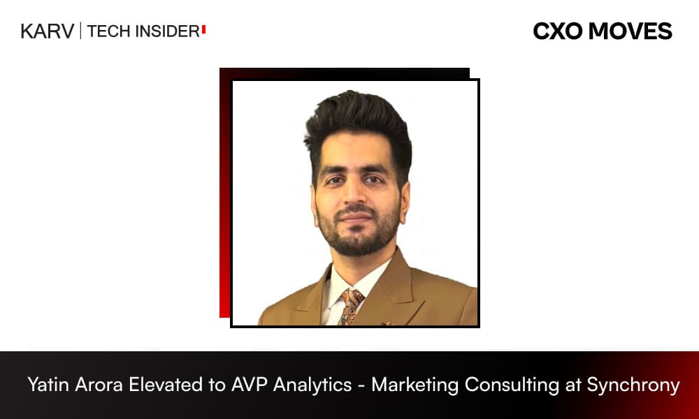 Yatin Arora Elevated to AVP Analytics – Marketing Consulting at Synchrony
