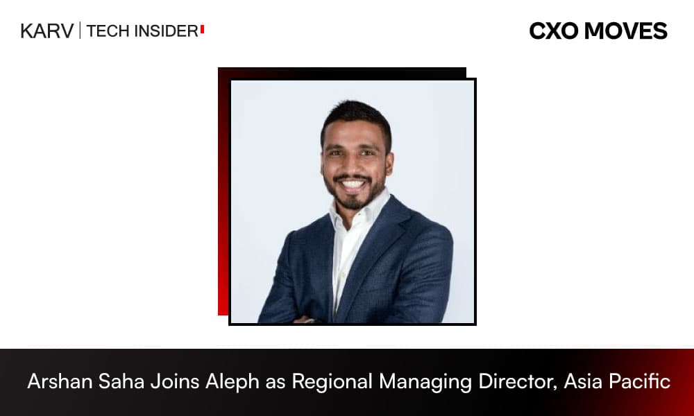 Arshan Saha Appointed Regional Managing Director, Asia Pacific at Aleph