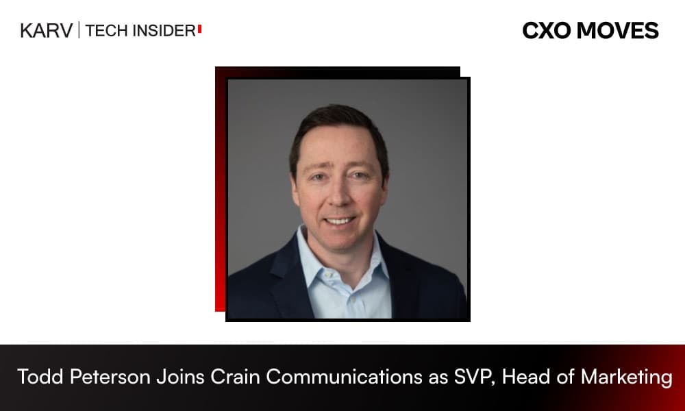 Todd Peterson Joins Crain Communications as SVP, Head of Marketing