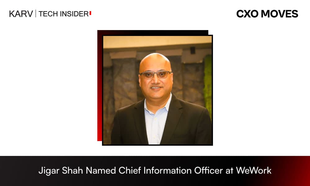 Jigar Shah Appointed Chief Information Officer at WeWork