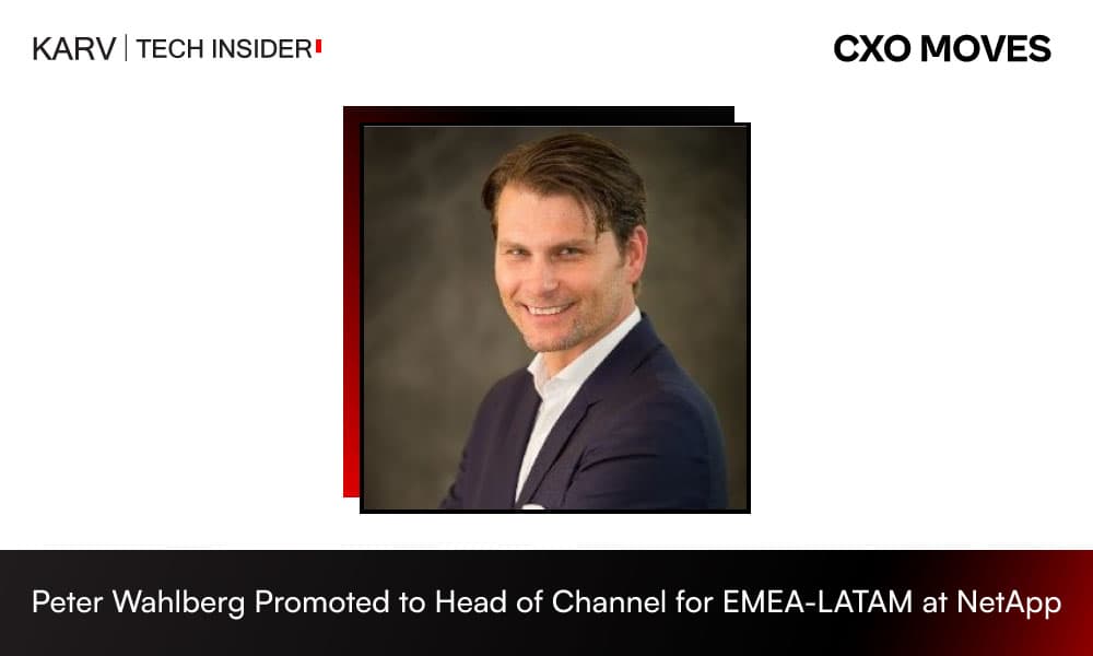 NetApp Promotes Peter Wahlberg to Head of Channel for EMEA-LATAM