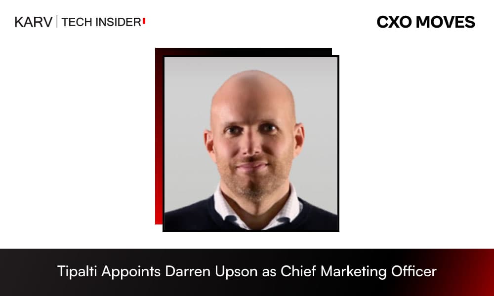 Darren Upson Appointed Chief Marketing Officer at Tipalti