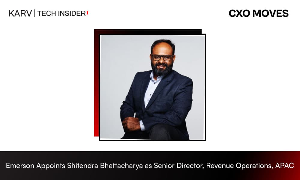 Shitendra Bhattacharya Joins Emerson as Senior Director, Revenue Operations, Asia Pacific