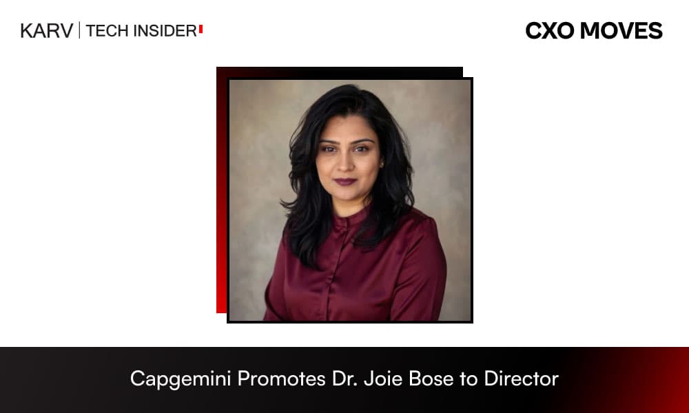 Dr. Joie Bose Promoted to Director at Capgemini India