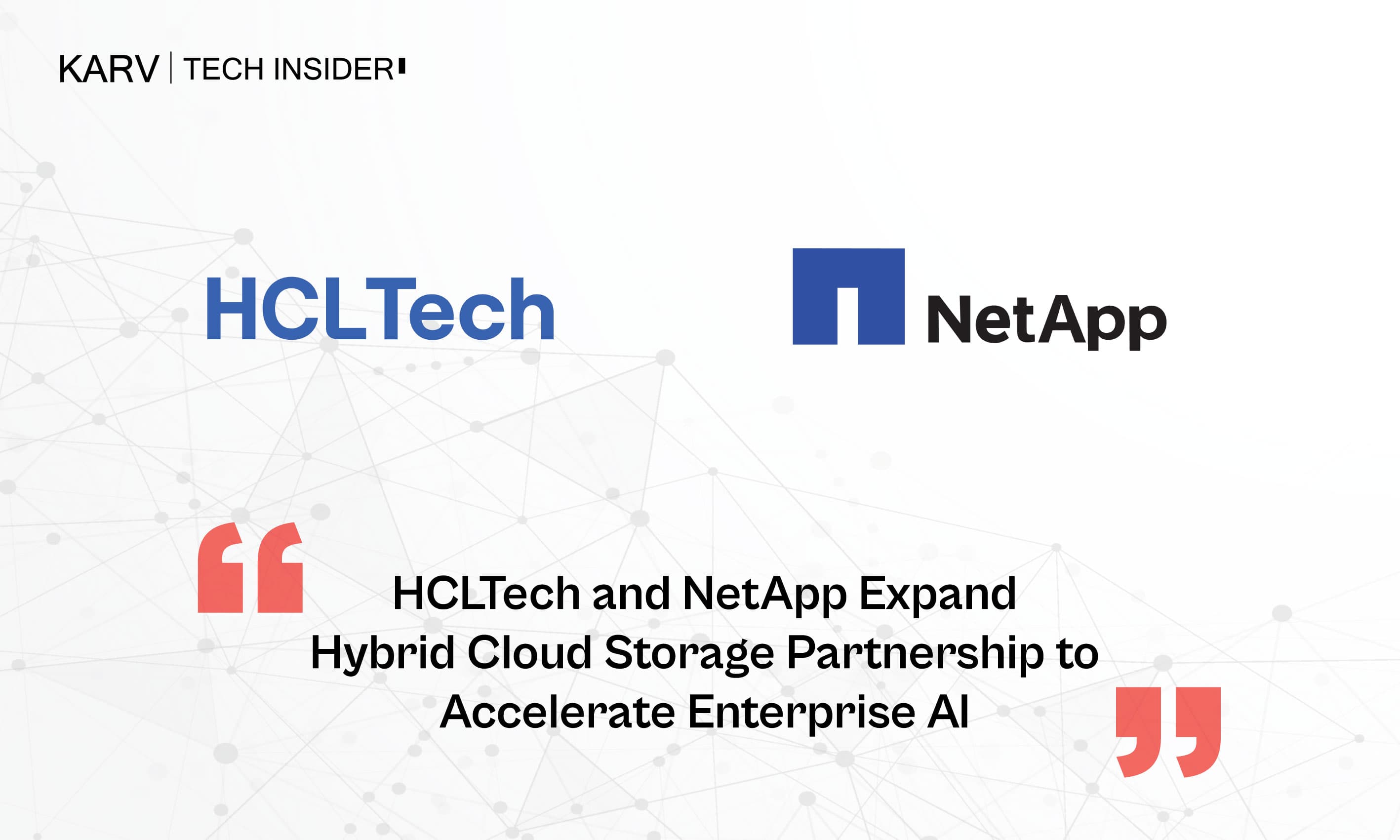HCLTech and NetApp Expand Hybrid Cloud Storage Partnership to Accelerate Enterprise AI