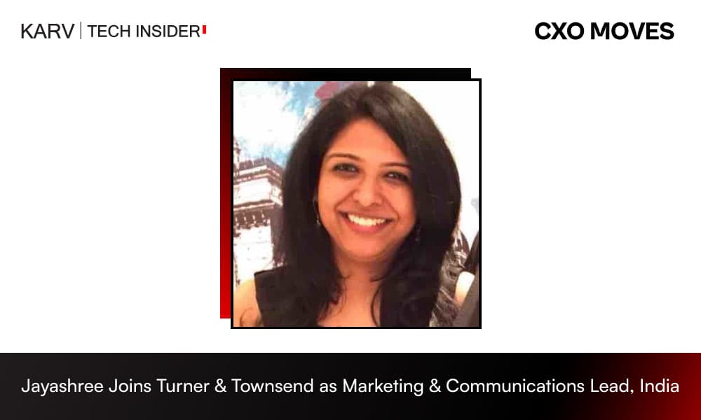 Jayashree Joins Turner & Townsend as Marketing & Communications Lead, India