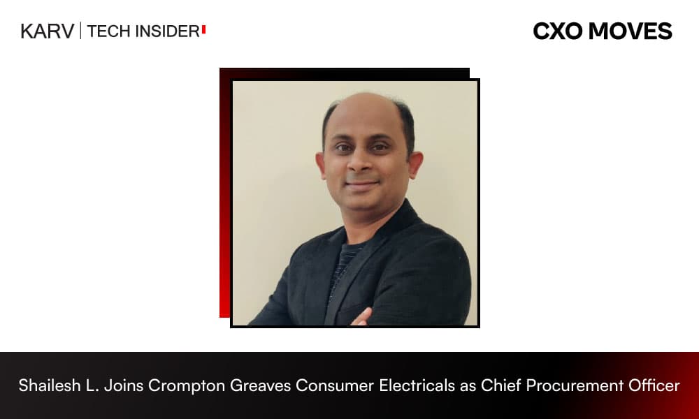 Shailesh Lokhande Joins Crompton Greaves Consumer Electricals as Chief Procurement Officer