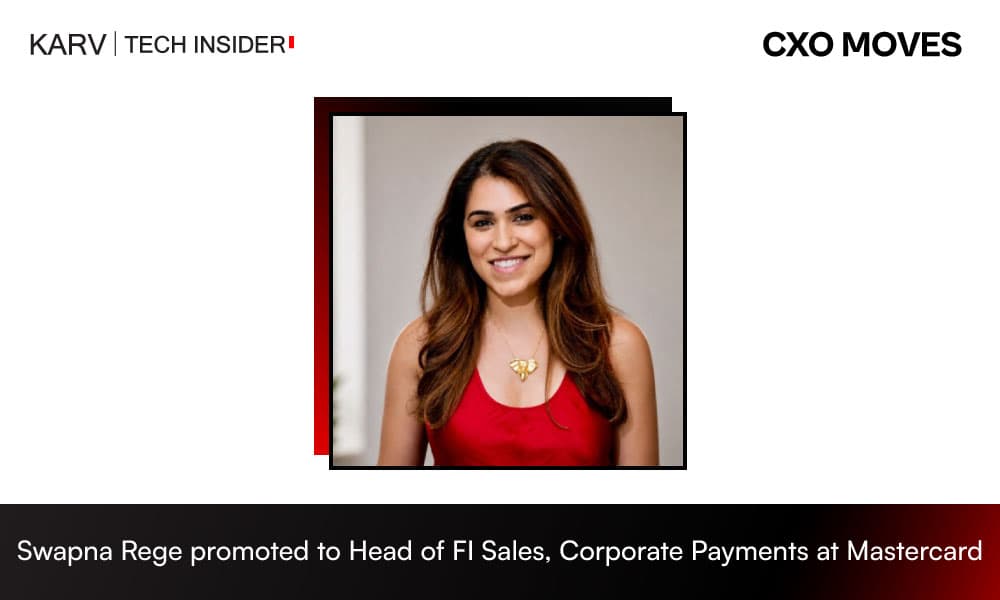 Swapna Rege promoted to Head of FI Sales, Corporate Payments at Mastercard