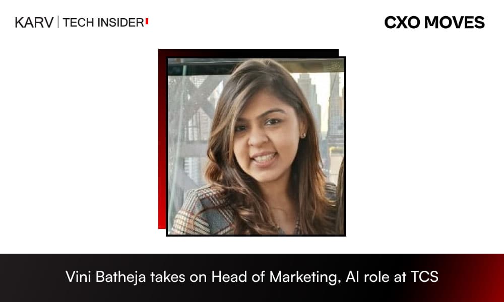 TCS names Vini Batheja Head of Marketing, AI