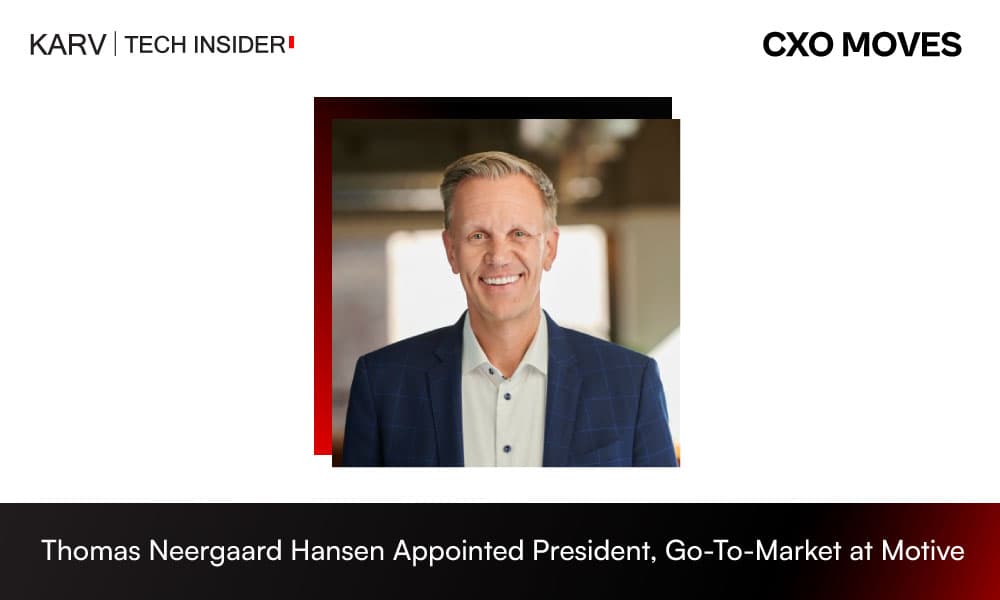 Thomas Neergaard Hansen Appointed President, Go-To-Market at Motive