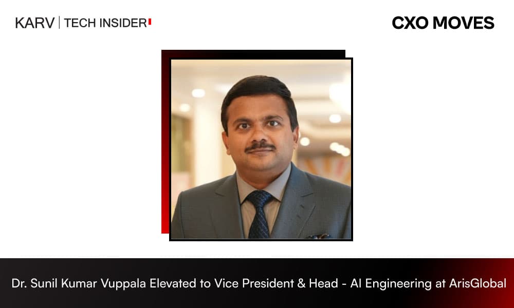 Dr. Sunil Kumar Vuppala Elevated to Vice President & Head – AI Engineering at ArisGlobal