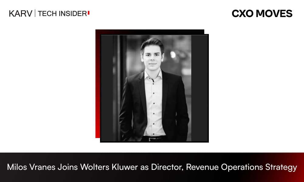 Wolters Kluwer Appoints Milos Vranes as Director, Revenue Operations Strategy