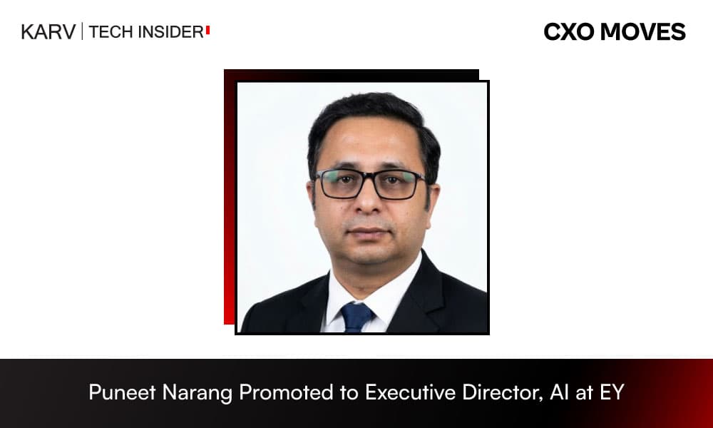 EY Promotes Puneet Narang to Executive Director in Global Delivery Services Data and AI Practice