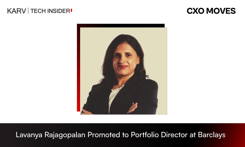 Lavanya Rajagopalan Elevated to Portfolio Director Supporting Chief Security Office at Barclays